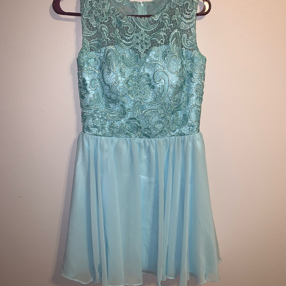 Light blue lace dress